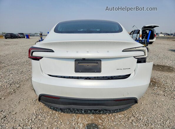 5YJ3E1EB9SF906893 2025 TESLA MODEL White Vista trasera