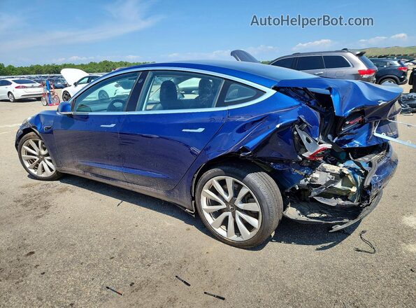 5YJ3E1EBXJF116047 2018 TESLA MODEL Blue Rear left