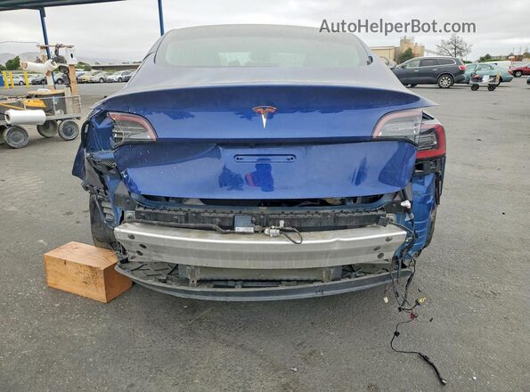 5YJ3E1EBXKF497156 2019 TESLA MODEL Blue Rear view