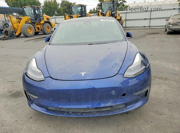 5YJ3E1EBXKF497156 2019 TESLA MODEL Blue Front view