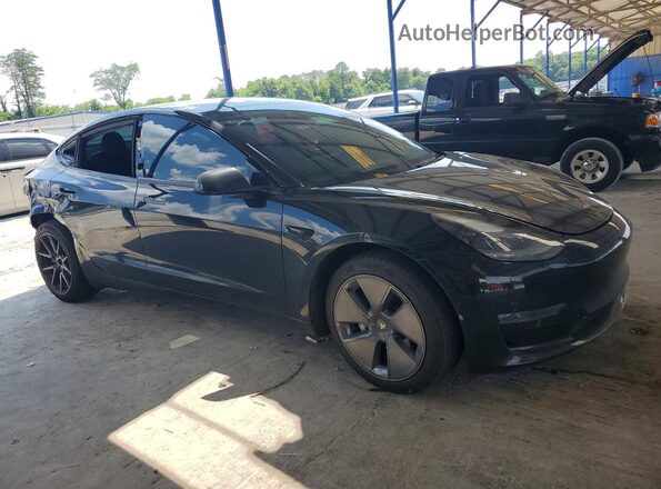 5YJ3E1EBXMF051026 2021 TESLA MODEL Черный Передняя правая четверть