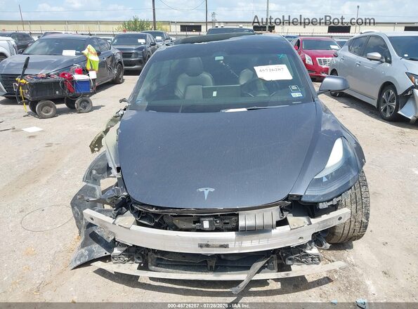5YJ3E1EBXNF208037 2022 TESLA MODEL 3 Gray Dashboard view