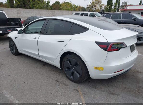 5YJ3E1EBXNF275740 2022 TESLA MODEL 3 White Tył lewy