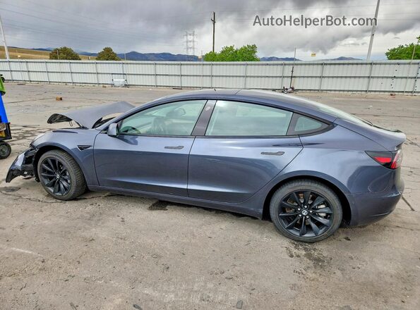 5YJ3E1EBXNF290139 2022 TESLA MODEL Gray Rear left