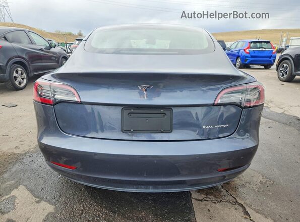 5YJ3E1EBXNF290139 2022 TESLA MODEL Gray Rear view