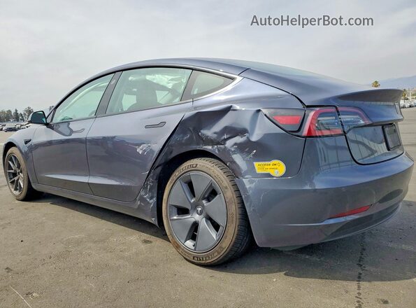 5YJ3E1EBXNF323012 2022 TESLA MODEL Серый Задняя левая четверть