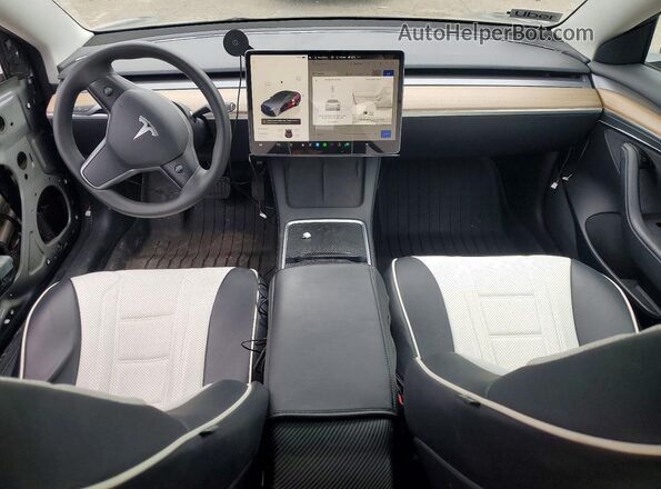 5YJ3E1EBXNF355409 2022 TESLA MODEL Gray Dashboard view