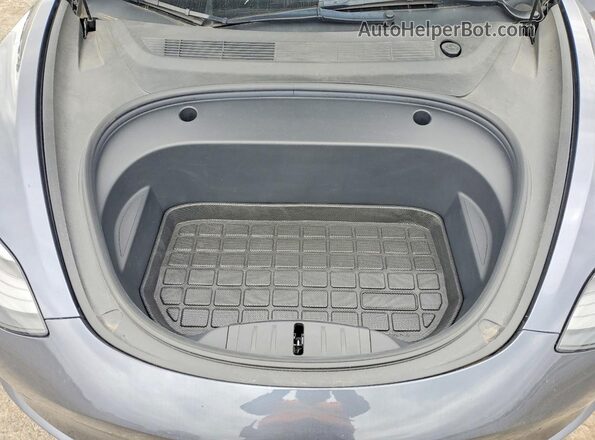 5YJ3E1EBXNF355409 2022 TESLA MODEL Gray Rear interior view