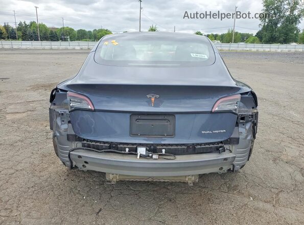 5YJ3E1EBXNF355409 2022 TESLA MODEL Gray Rear view