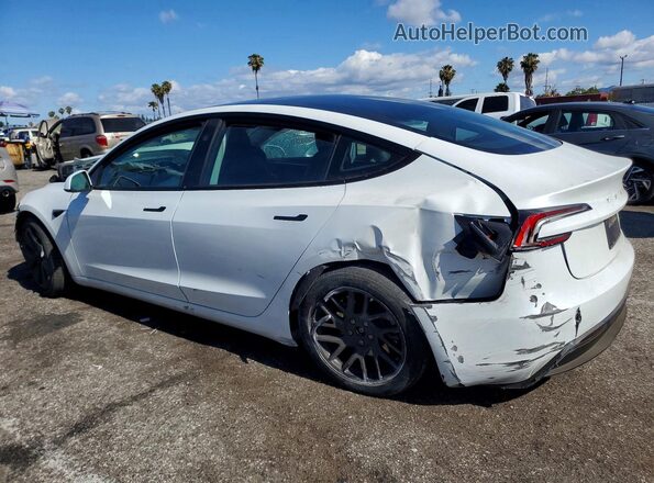 5YJ3E1EBXSF019125 2025 TESLA MODEL White Trasero izquierdo