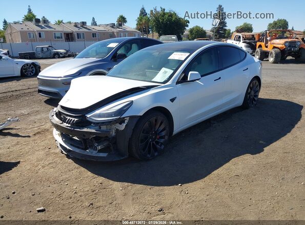5YJ3E1EC0MF093696 2021 TESLA MODEL 3 White Передня ліва чверть