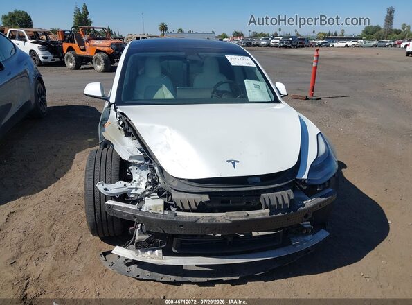 5YJ3E1EC0MF093696 2021 TESLA MODEL 3 White Вид задньої частини салону