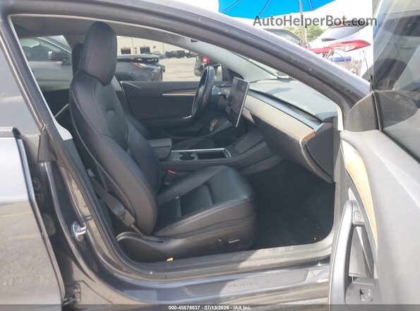 5YJ3E1EC0NF193895 2022 TESLA MODEL 3 Gray Вид салону спереду