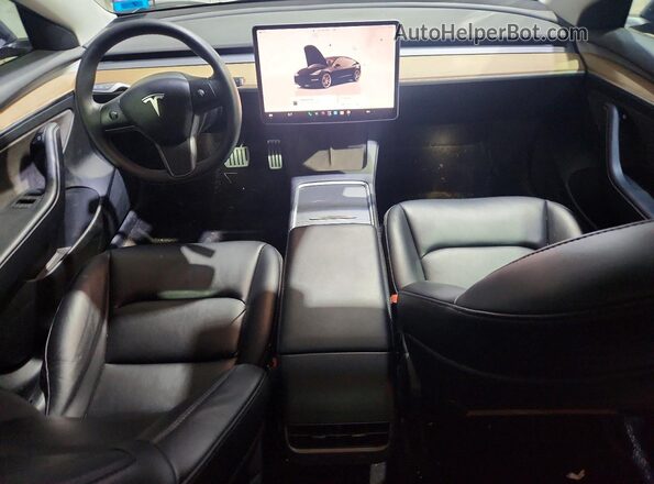 5YJ3E1EC0NF202109 2022 TESLA MODEL Gray Widok deski rozdzielczej