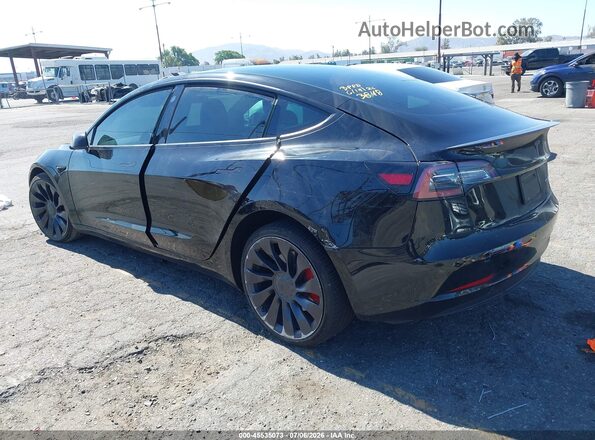 5YJ3E1EC1NF243848 2022 TESLA MODEL 3 Черный Задняя левая четверть