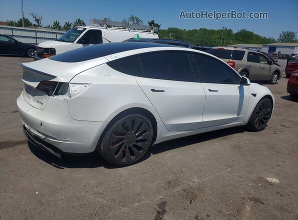 5YJ3E1EC1NF346722 2022 TESLA MODEL White Tył prawy