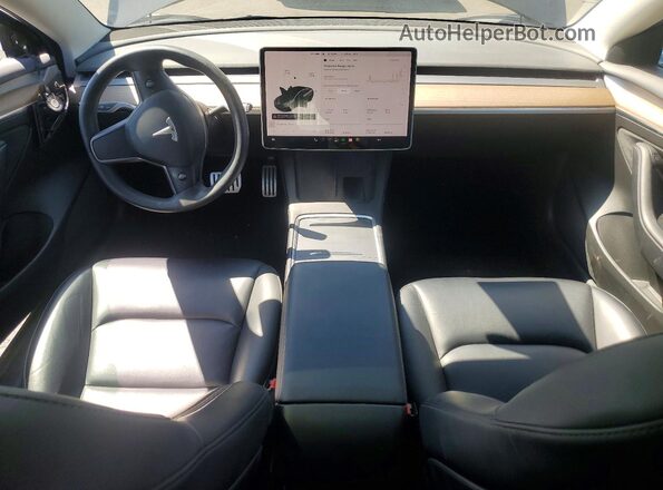 5YJ3E1EC2NF155942 2022 TESLA MODEL Charcoal წინა პანელის ხედი