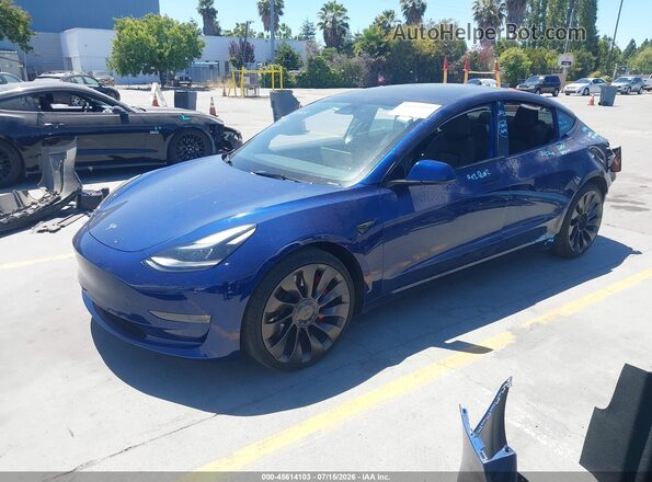 5YJ3E1EC2PF515584 2023 TESLA MODEL 3 Blue Vista tres cuartos delantera izquierda
