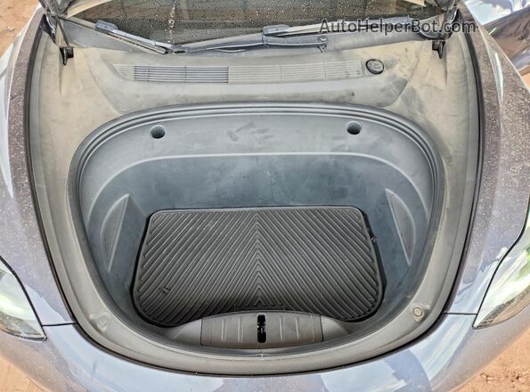 5YJ3E1EC3NF177285 2022 TESLA MODEL Gray Widok wnętrza z tyłu