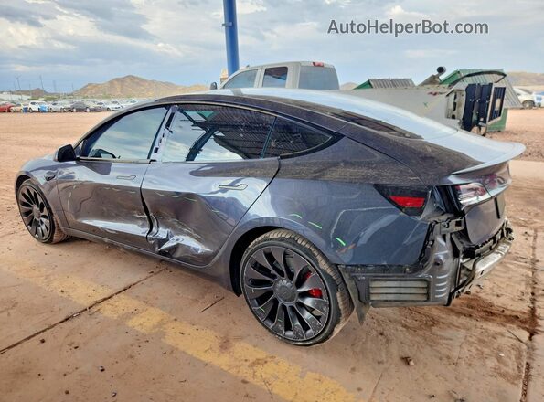 5YJ3E1EC3NF177285 2022 TESLA MODEL Gray Tył lewy