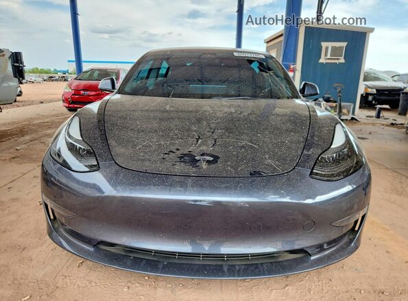 5YJ3E1EC3NF177285 2022 TESLA MODEL Gray Widok z przodu