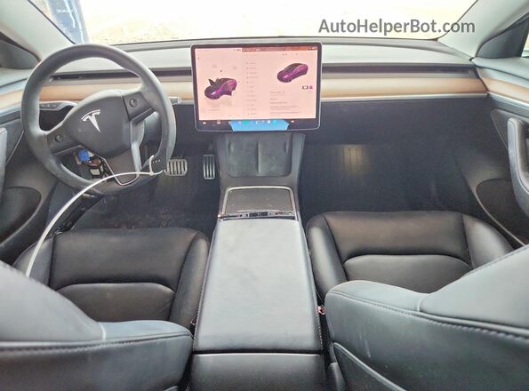 5YJ3E1EC3NF177285 2022 TESLA MODEL Gray Widok deski rozdzielczej