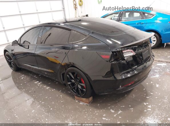 5YJ3E1EC3NF331803 2022 TESLA MODEL 3 Black Trasero izquierdo