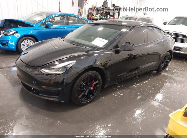 5YJ3E1EC3NF331803 2022 TESLA MODEL 3 Black Vista tres cuartos delantera izquierda