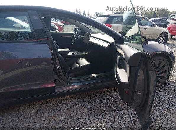 5YJ3E1EC3PF462880 2023 TESLA MODEL 3 Серый Вид салона спереди