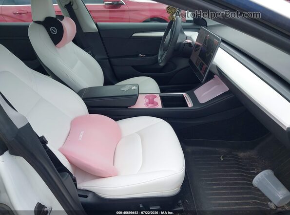 5YJ3E1EC4MF049491 2021 TESLA MODEL 3 White Widok wnętrza z przodu