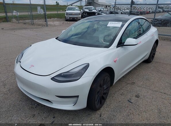 5YJ3E1EC4MF049491 2021 TESLA MODEL 3 White Przód lewy