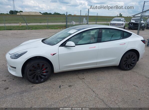 5YJ3E1EC4MF049491 2021 TESLA MODEL 3 White Widok wnętrza 360 stopni