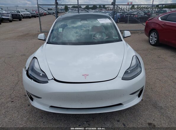5YJ3E1EC4MF049491 2021 TESLA MODEL 3 White Widok zestawu wskaźników