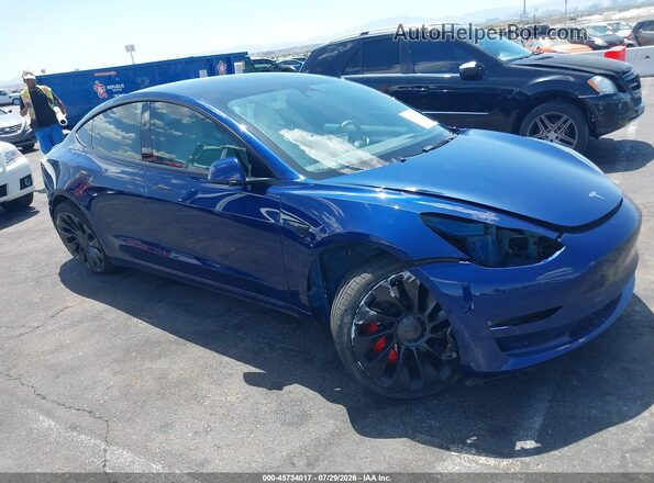 5YJ3E1EC4NF248381 2022 TESLA MODEL 3 Blue Vista frontal