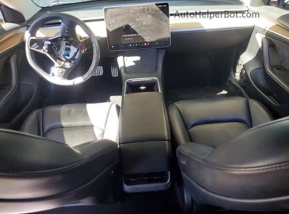 5YJ3E1EC4NF264807 2022 TESLA MODEL Black Widok deski rozdzielczej