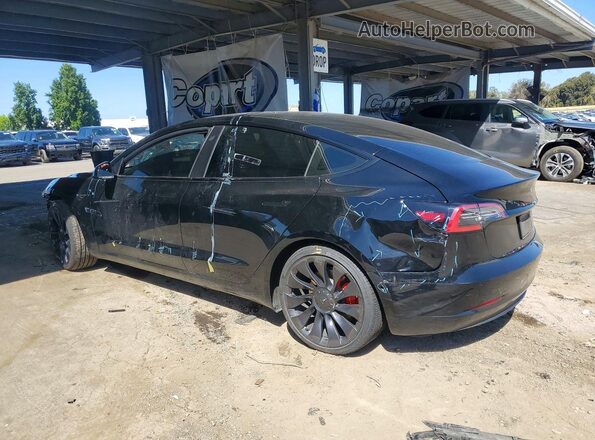 5YJ3E1EC4NF264807 2022 TESLA MODEL Black Tył lewy
