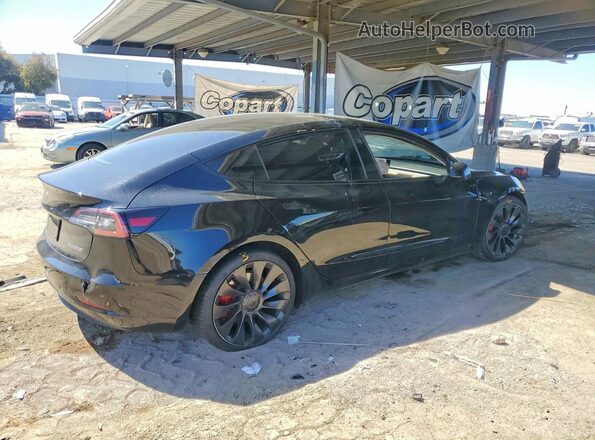 5YJ3E1EC4NF264807 2022 TESLA MODEL Black Tył prawy