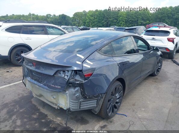 5YJ3E1EC4NF348822 2022 TESLA MODEL 3 Gray Задня права чверть