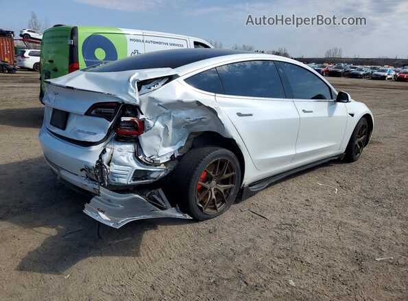 5YJ3E1EC5LF643618 2020 TESLA MODEL Белый Задняя правая четверть