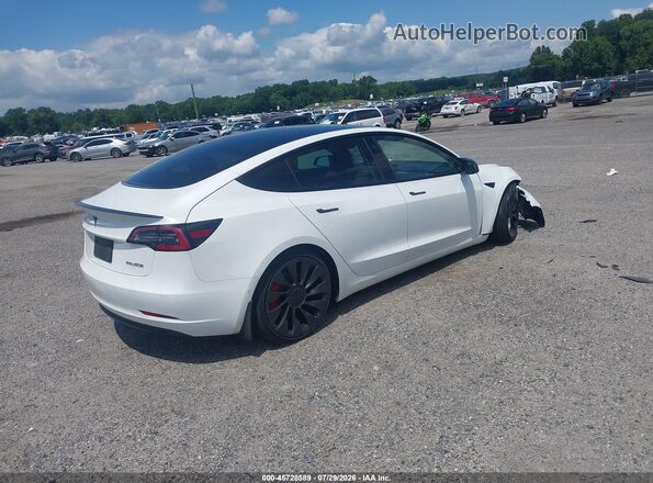 5YJ3E1EC5MF856294 2021 TESLA MODEL 3 Белый Задняя правая четверть
