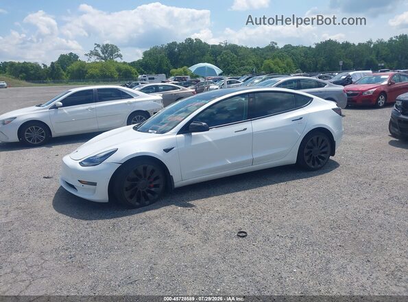 5YJ3E1EC5MF856294 2021 TESLA MODEL 3 Белый Передняя левая четверть