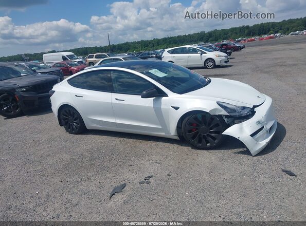5YJ3E1EC5MF856294 2021 TESLA MODEL 3 Белый Вид задней части салона