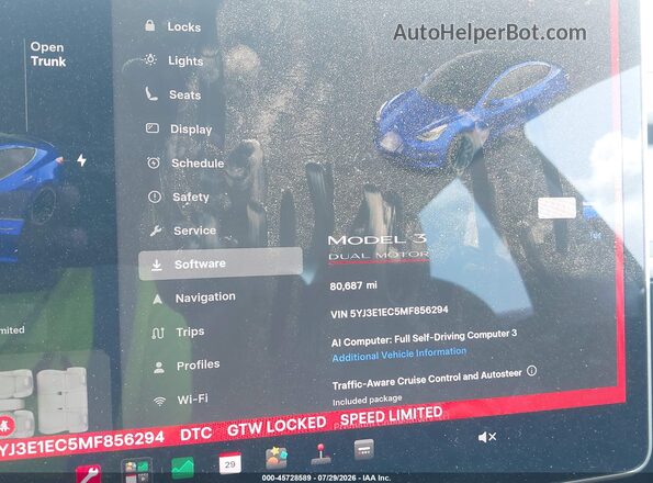 5YJ3E1EC5MF856294 2021 TESLA MODEL 3 Белый 