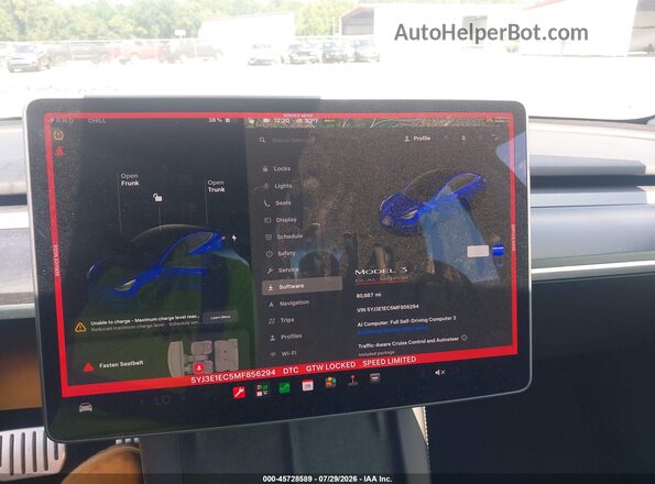 5YJ3E1EC5MF856294 2021 TESLA MODEL 3 Белый 