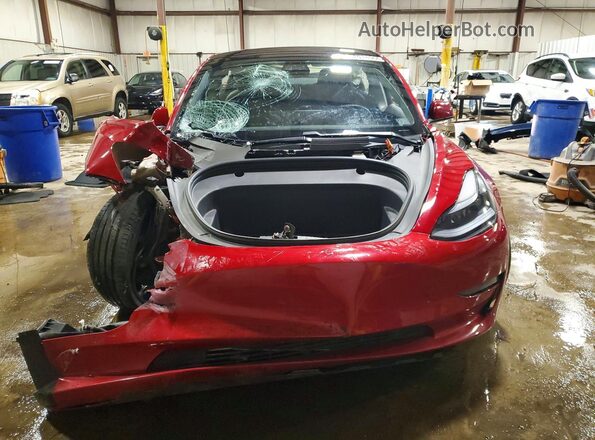 5YJ3E1EC5MF990982 2021 TESLA MODEL Красный Вид спереди