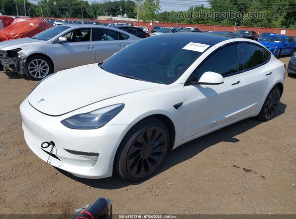 5YJ3E1EC5NF359120 2022 TESLA MODEL 3 White Front left