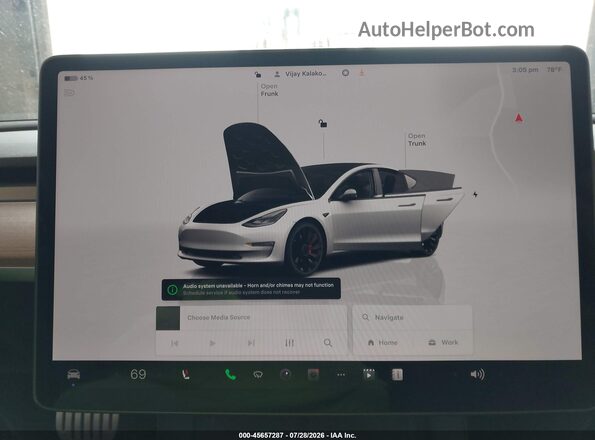 5YJ3E1EC5PF503123 2023 TESLA MODEL 3 Белый 