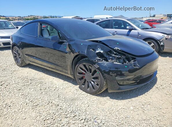 5YJ3E1EC5PF593857 2023 TESLA MODEL Black Առջևի աջ