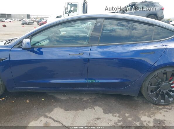 5YJ3E1EC5PF594331 2023 TESLA MODEL 3 Blue Widok wnętrza z tyłu