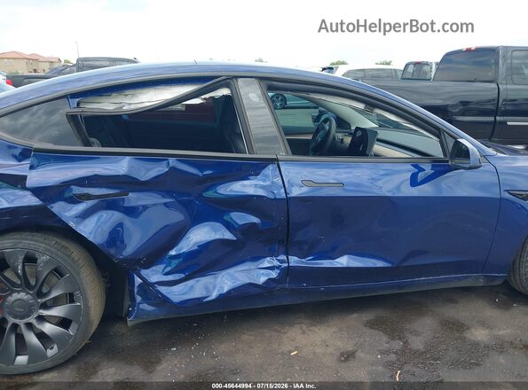 5YJ3E1EC5PF594331 2023 TESLA MODEL 3 Blue Widok zestawu wskaźników